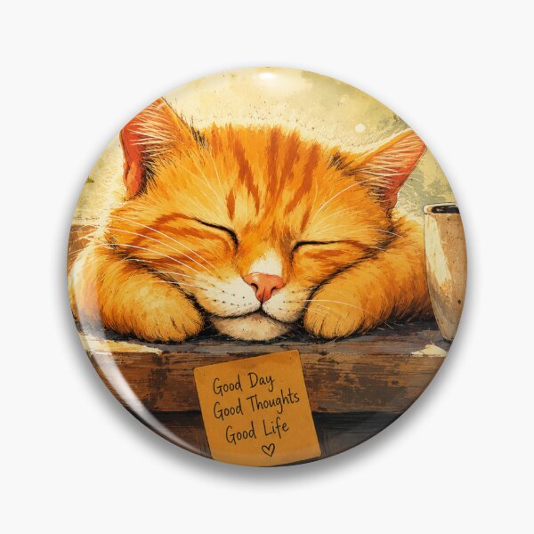 Item preview, Take It Easy Cat Art | Cute Sleeping Orange Cat Wall Decor | Cozy Cat Lover Gift designed and sold by AbstractAuraArt.
