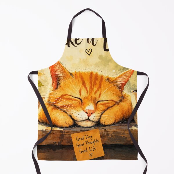 Item preview, Take It Easy Cat Art | Cute Sleeping Orange Cat Wall Decor | Cozy Cat Lover Gift designed and sold by AbstractAuraArt.