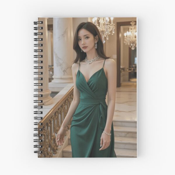 Item preview, Emerald Elegance Luxury Marble Staircase Wall Art designed and sold by SEIMEI2025.