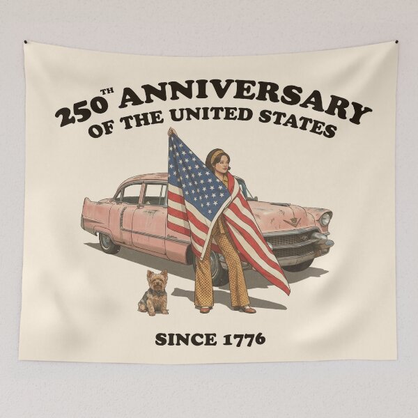 Item preview, 250th Anniversary of the United States Since 1776 — Retro Vintage Americana T-Shirt | Patriotic Gift designed and sold by ArtofDari.