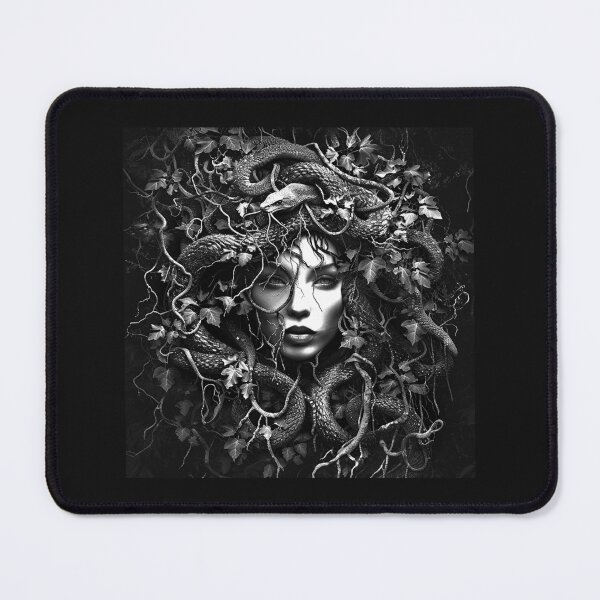 Item preview, Medusa Queen with Snakes and Vines – Dark Gothic Fantasy Art designed and sold by inkoutninja.