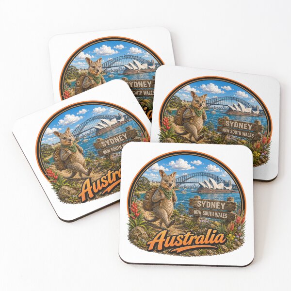 Item preview, Around Australia with Backpacking Friends designed and sold by Holiday-Hunter.