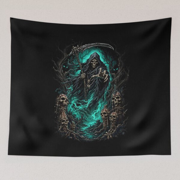 Item preview, Grim Reaper Rising From The Cursed Forest Mist designed and sold by Tong4130.