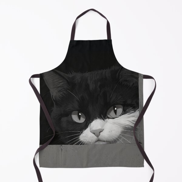 Item preview, Silent Watcher – Black and White Tuxedo Cat Minimalist Art designed and sold by KiraChie.