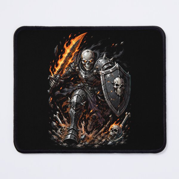 Item preview, Skeleton Warrior Charging Into Battle With Flaming Sword designed and sold by Tong4130.