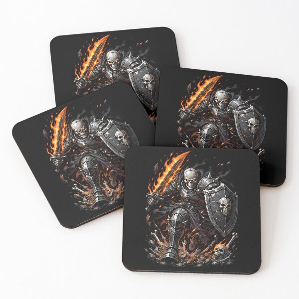 Item preview, Skeleton Warrior Charging Into Battle With Flaming Sword designed and sold by Tong4130.
