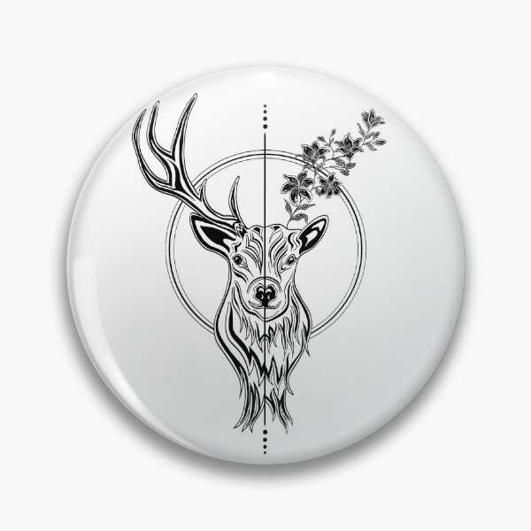 Artikelvorschau, Tattoo-Design mit Hirsch und Reh entworfen und verkauft von weightyghosts.