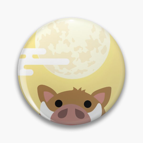 Item preview, A wild boar enjoying Otsukimi (Japanese moon-viewing) designed and sold by OsakaYumeWorks.