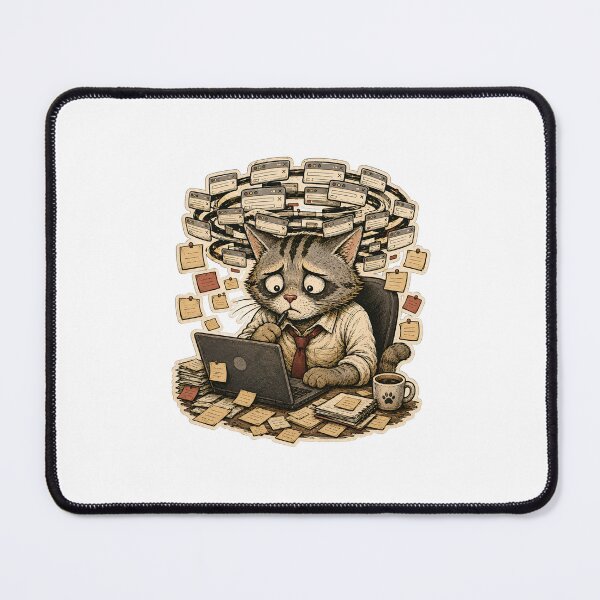 Item preview, Overthinking.exe Not Responding - Retro Burnout System Dashboard Design designed and sold by WorkXPlay.