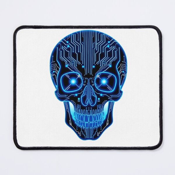 Item preview, Skull Cyberpunk Skull - Modern Graphic Art T-Shirt designed and sold by QuirkThreadsCo.