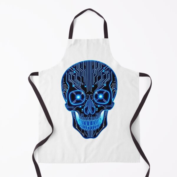 Item preview, Skull Cyberpunk Skull - Modern Graphic Art T-Shirt designed and sold by QuirkThreadsCo.