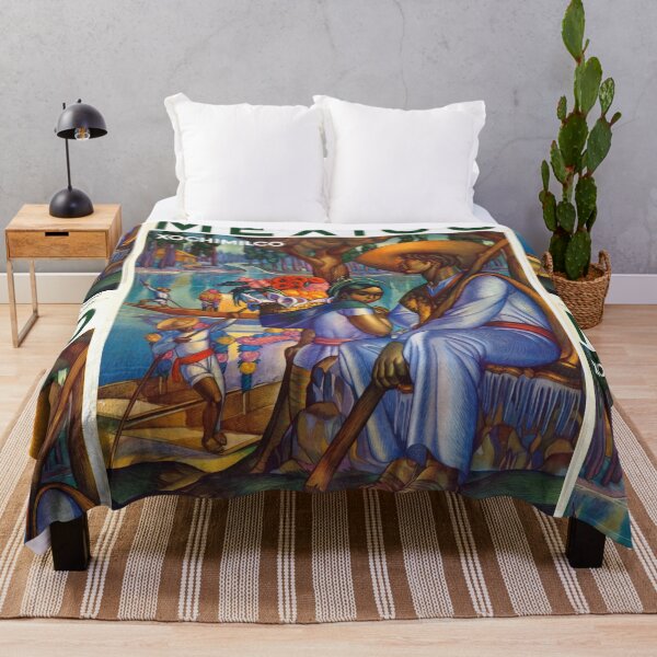 Item preview, Vintage Xochimilco Travel Poster | Mexican Culture Art | Colorful Trajinera Canals | Mexican Muralism Style | UNESCO Heritage designed and sold by artofuniverse.