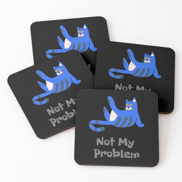 Item preview, Not My Problem Cat – Funny Detached Reaction Cat Meme Design designed and sold by ContigoART.