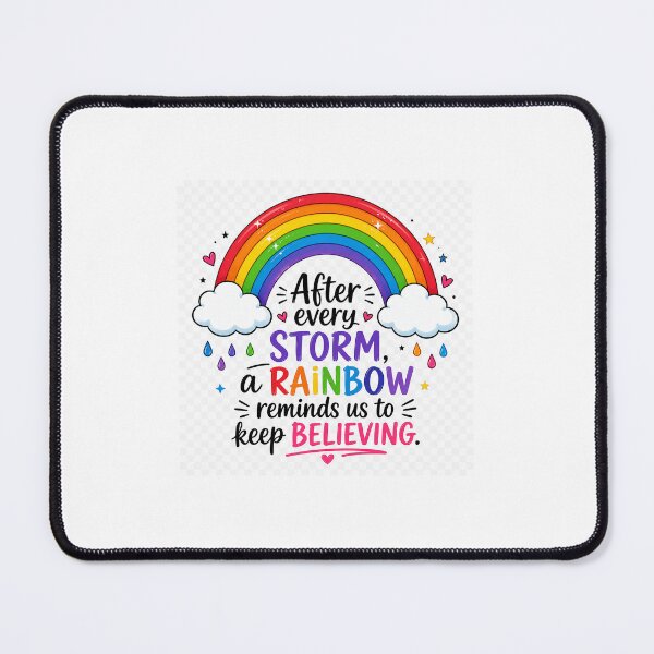 Item preview, After Every Storm, A Rainbow Reminds Us to Keep Believing | Inspirational Rainbow Quote Sticker designed and sold by Ishratparween11.