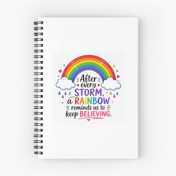 Item preview, After Every Storm, A Rainbow Reminds Us to Keep Believing | Inspirational Rainbow Quote Sticker designed and sold by Ishratparween11.