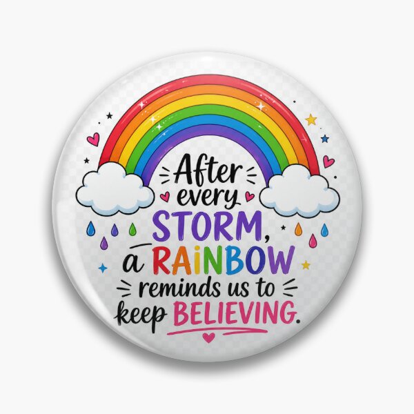 Item preview, After Every Storm, A Rainbow Reminds Us to Keep Believing | Inspirational Rainbow Quote Sticker designed and sold by Ishratparween11.