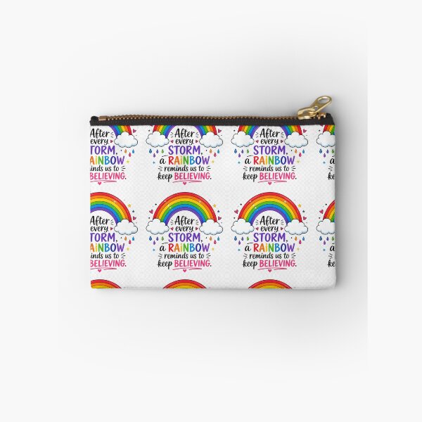 Item preview, After Every Storm, A Rainbow Reminds Us to Keep Believing | Inspirational Rainbow Quote Sticker designed and sold by Ishratparween11.