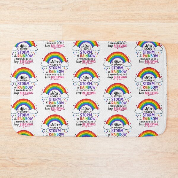 Item preview, After Every Storm, A Rainbow Reminds Us to Keep Believing | Inspirational Rainbow Quote Sticker designed and sold by Ishratparween11.
