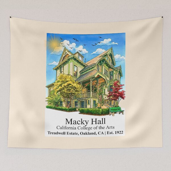 Item preview, Macky Hall Watercolor Architectural Illustration designed and sold by EvergreenPark - Tee Studio.
