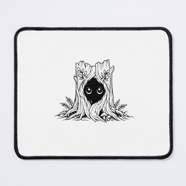 Item preview, Cute Mythical Forest Spirit In Hollow Tree Line Art designed and sold by tineldesign.