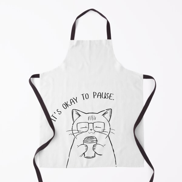 Item preview, It's Okay to Pause Cute Cat Mental Health Quote | Self Care Motivation Minimalist Design designed and sold by poppynasr.