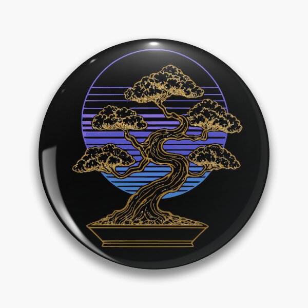 Item preview, Minimalist Neon Retro Synthwave Bonsai designed and sold by KungPowUnicorn.