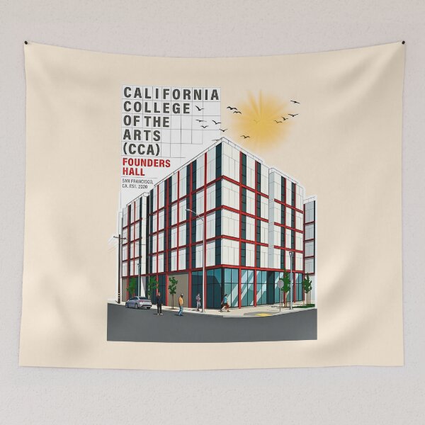 Item preview, Modern Geometric Architecture Founders Hall San Francisco designed and sold by EvergreenPark - Tee Studio.