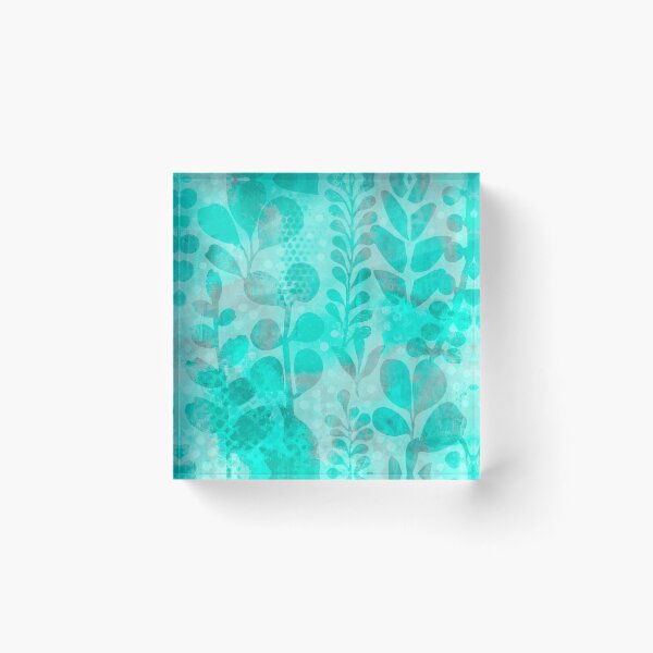Item preview, Contemporary Botanical Composition Layered Shapes Mint designed and sold by artsandsoul.