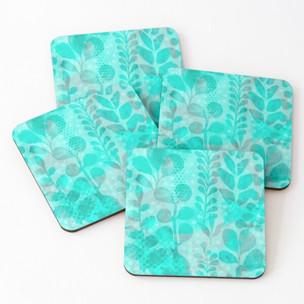 Item preview, Contemporary Botanical Composition Layered Shapes Mint designed and sold by artsandsoul.
