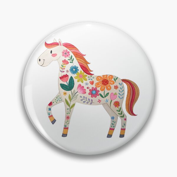 Item preview, Cute Floral Pony Illustration designed and sold by trendspatterns.
