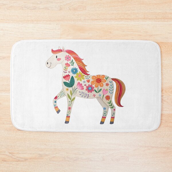 Item preview, Cute Floral Pony Illustration designed and sold by trendspatterns.
