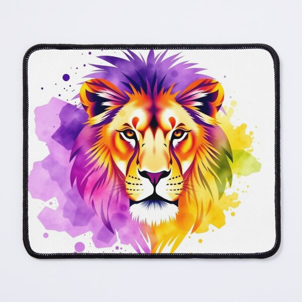 Item preview, Lion Watercolor Splash - Modern Graphic Art T-Shir designed and sold by QuirkThreadsCo.