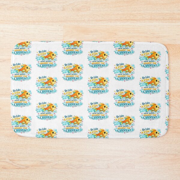 Item preview, Be Like a Fish and Swim Against the Current | Motivational Fish Sticker | Inspirational Quote PNG designed and sold by Ishratparween11.