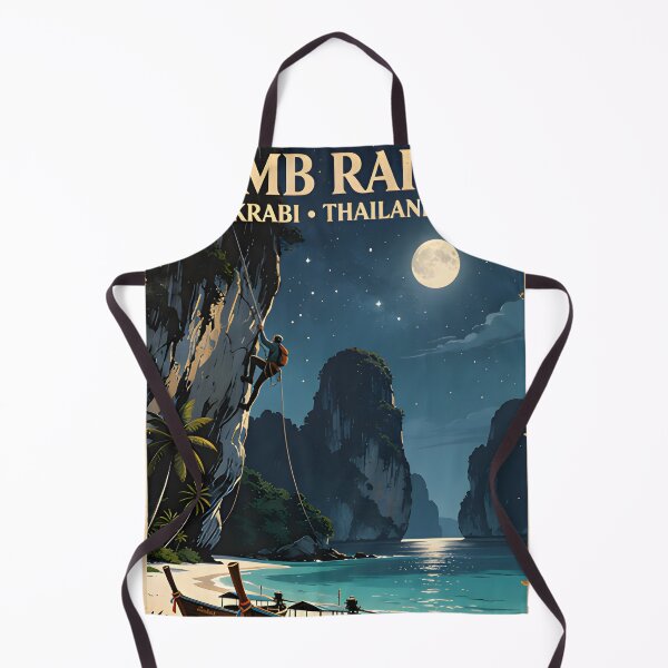 Item preview, Railay Beach Thailand Vintage Travel Poster Tropical Coastal Wall Art designed and sold by Spirit of Siam.