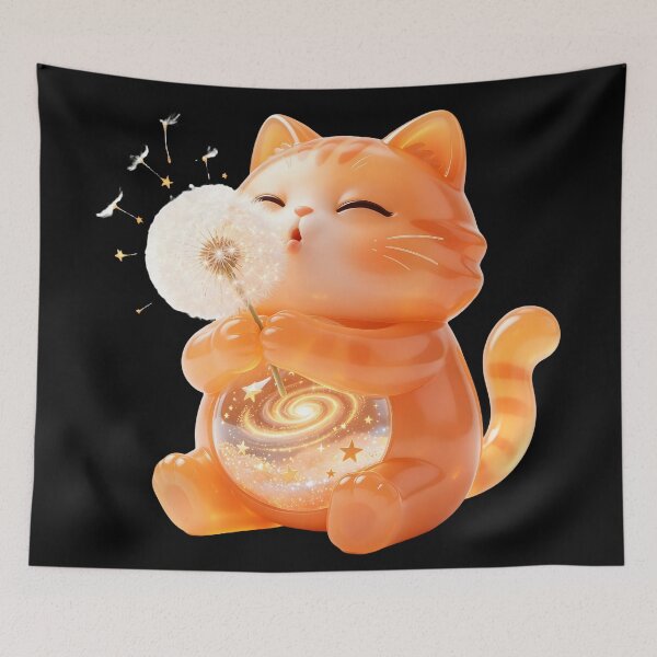 Item preview, Emerald Cat - Starry Dandelion Wish: The Dream Sower designed and sold by ABYSSLAB.
