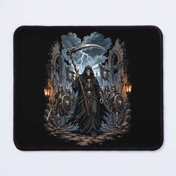 Item preview, Grim Reaper Leading Skeleton Army Through Haunted Streets designed and sold by Tong4130.