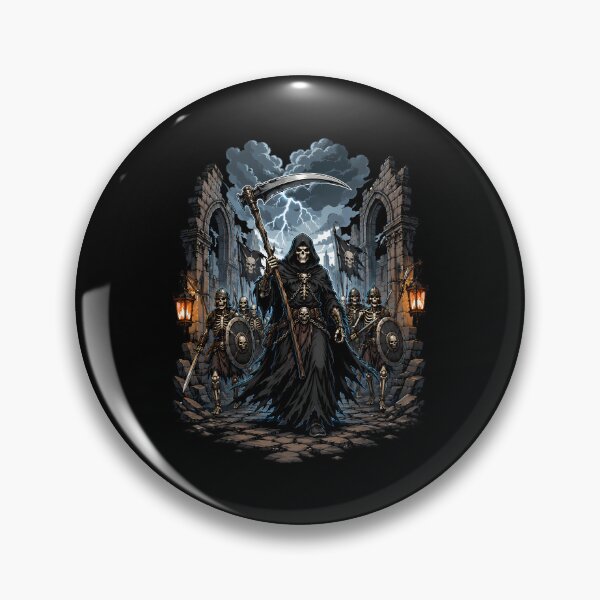 Item preview, Grim Reaper Leading Skeleton Army Through Haunted Streets designed and sold by Tong4130.