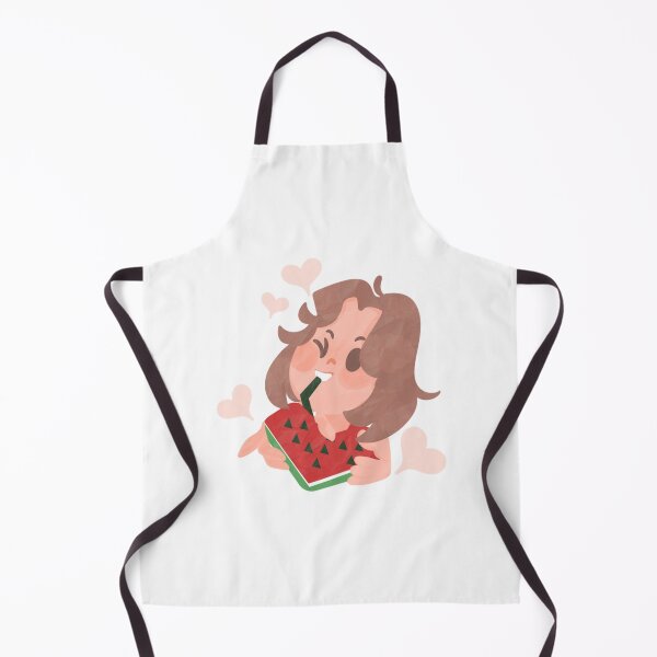 Item preview, Cute Girl Eating Watermelon Summer Illustration designed and sold by Nixsasaart.