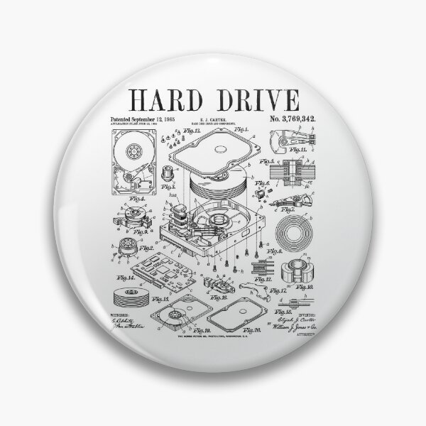 Item preview, Computer Hard Drive Gamer Geek Vintage IT PC Patent Print designed and sold by GrandeDuc.
