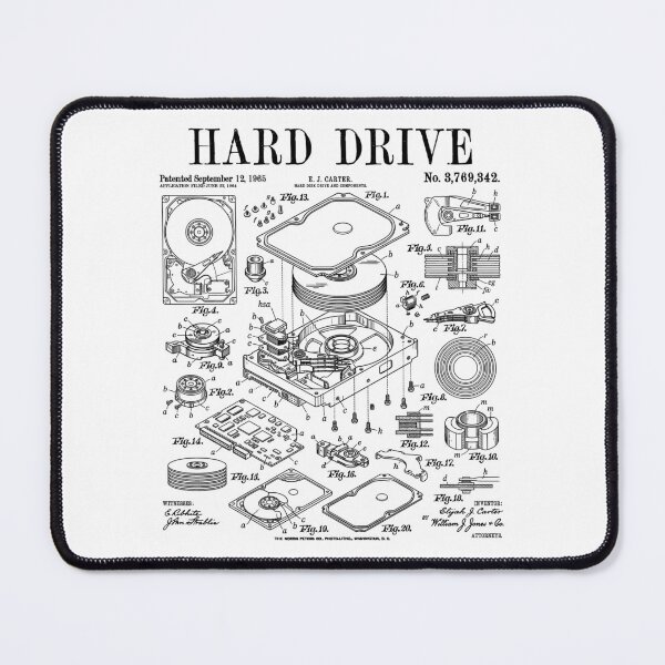 Item preview, Computer Hard Drive Gamer Geek Vintage IT PC Patent Print designed and sold by GrandeDuc.
