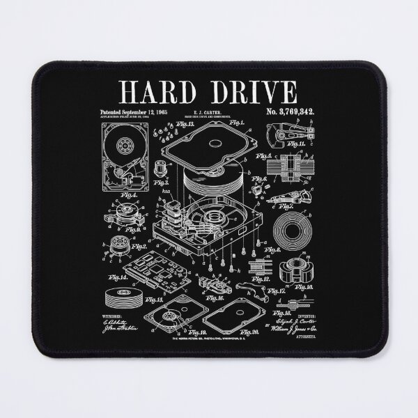 Item preview, Computer Hard Drive Gamer Geek Vintage IT PC Patent Print designed and sold by GrandeDuc.