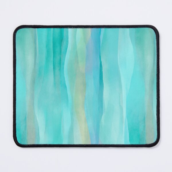 Item preview, Vertical Painterly Waves Gentle Layers Turquoise designed and sold by artsandsoul.