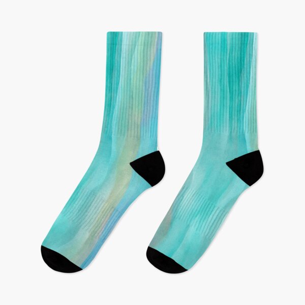 Item preview, Vertical Painterly Waves Gentle Layers Turquoise designed and sold by artsandsoul.