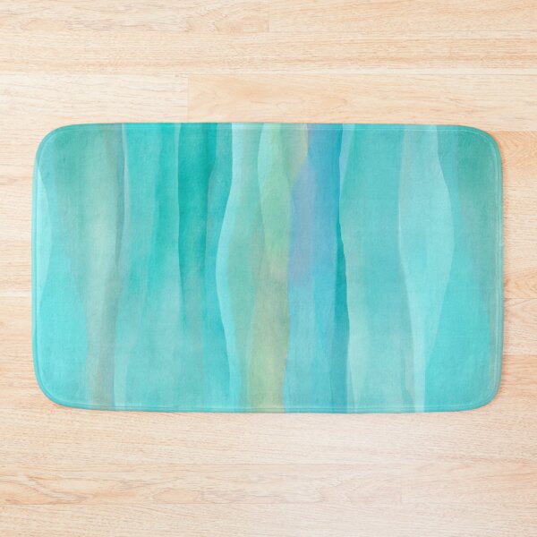 Item preview, Vertical Painterly Waves Gentle Layers Turquoise designed and sold by artsandsoul.