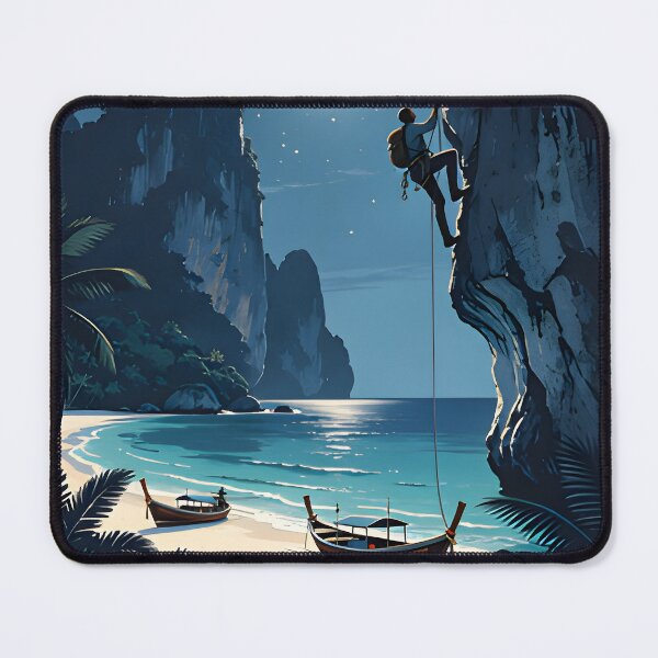 Item preview, Railay Beach Thailand Vintage Travel Poster Tropical Coastal Wall Art designed and sold by Spirit of Siam.