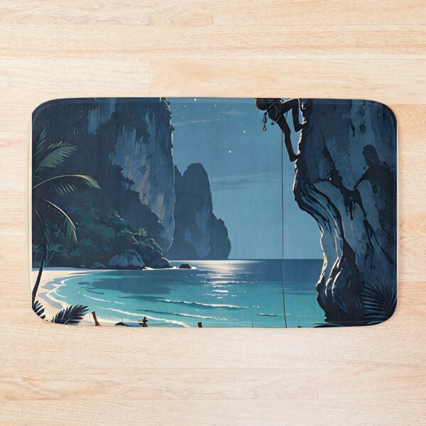 Item preview, Railay Beach Thailand Vintage Travel Poster Tropical Coastal Wall Art designed and sold by Spirit of Siam.