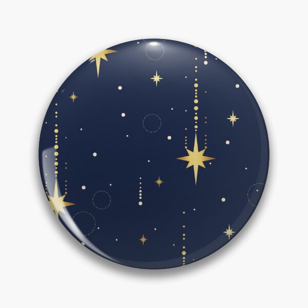 Item preview, Elegant Celestial Gold Stars & Crescent Moon Pattern | Midnight Blue Seamless Cosmic Design designed and sold by RJACreative.