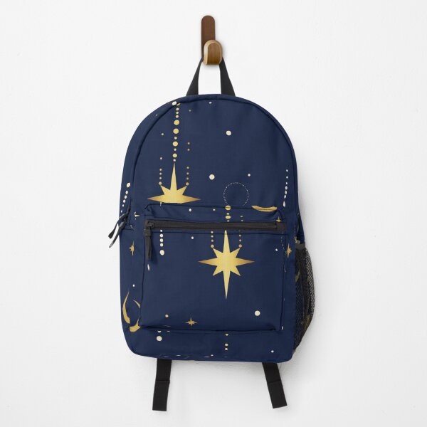 Item preview, Elegant Celestial Gold Stars & Crescent Moon Pattern | Midnight Blue Seamless Cosmic Design designed and sold by RJACreative.