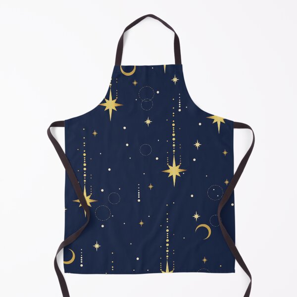 Item preview, Elegant Celestial Gold Stars & Crescent Moon Pattern | Midnight Blue Seamless Cosmic Design designed and sold by RJACreative.