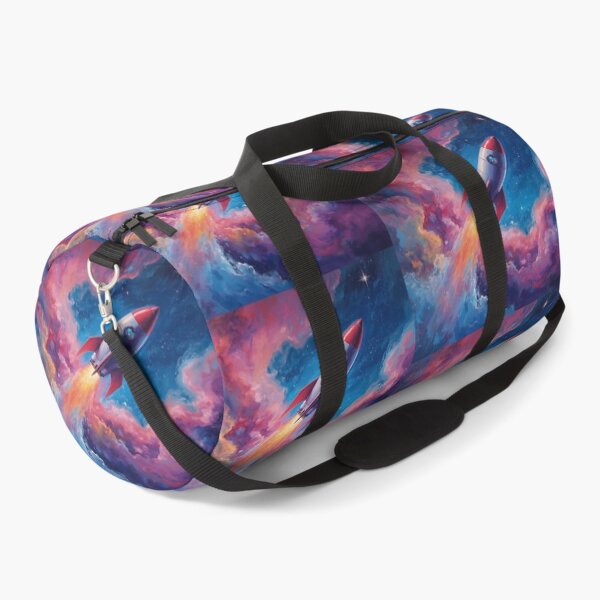 Item preview, Retro Space Rocket in a distant Pink Nebula  designed and sold by EschatonGarden.
